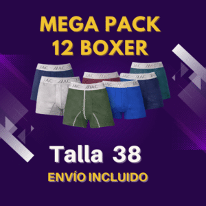 pack x 12 boxer jac talla 38